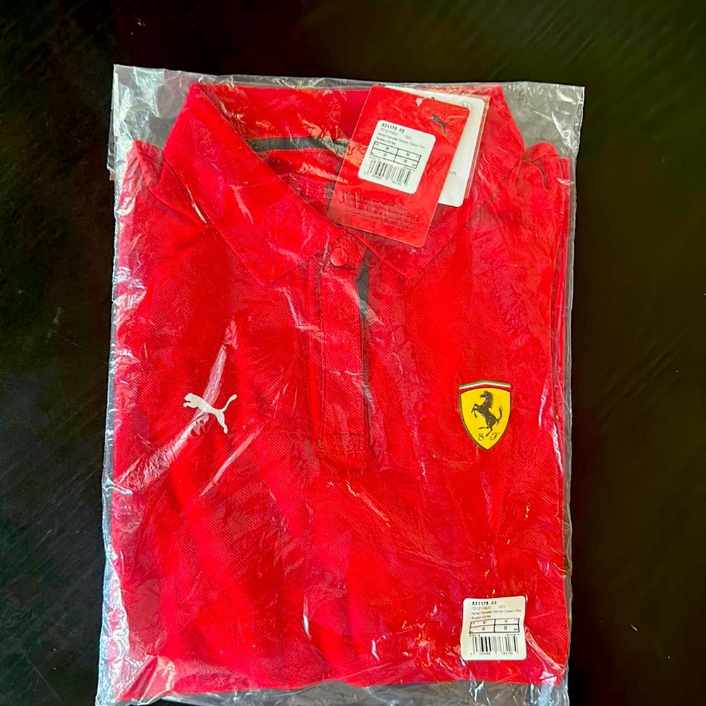 Ferrari Polo. Medium. New, packaged.